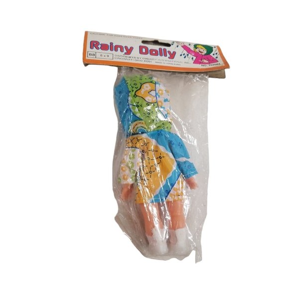 Vintage Doll Rainy Dolly in Packaging Hong Kong Vinyl Freckles Blue Eyes Retro - Picture 8 of 9